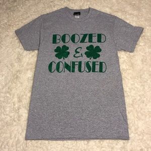 NWOT St. Patrick’s Day Boozed & Confused Tee Shirt